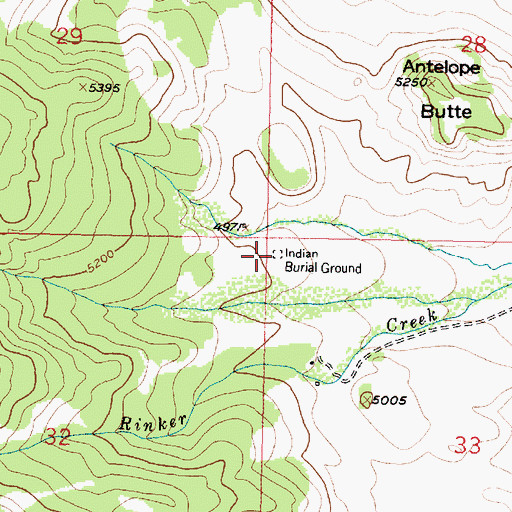 Topographic Map of Indian Burial Ground, MT