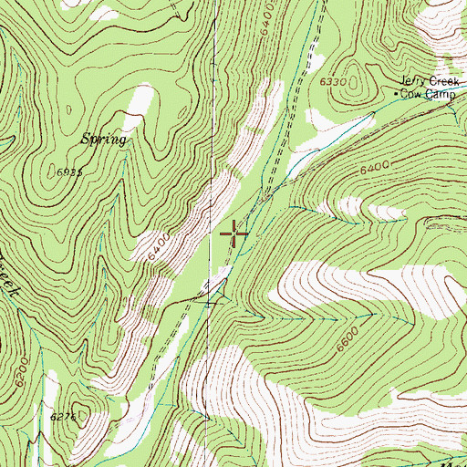 Topographic Map of Indian Creek, MT