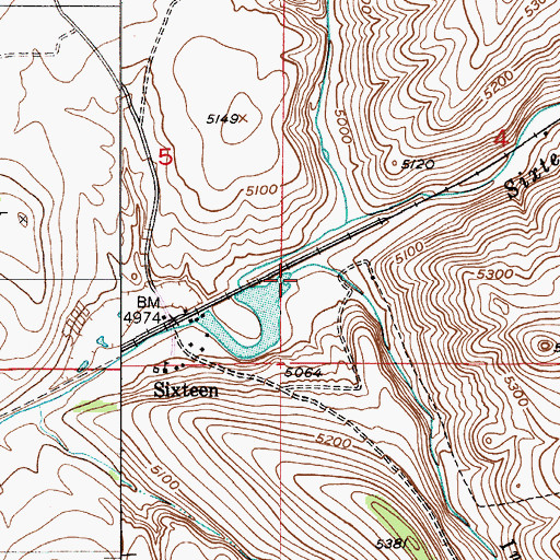 Topographic Map of Indian Creek, MT