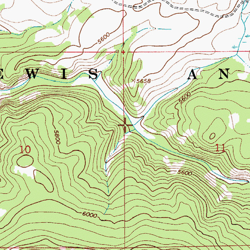 Topographic Map of Indian Creek, MT