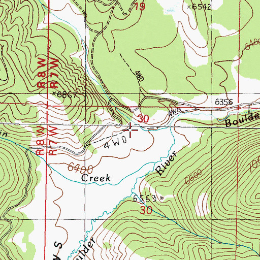 Topographic Map of Indian Creek, MT