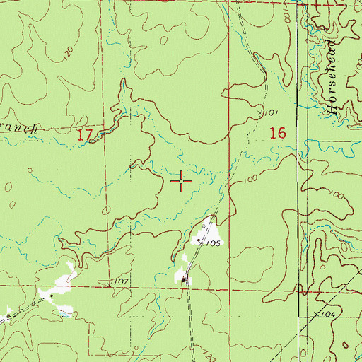 Topographic Map of Tatum Branch, AR