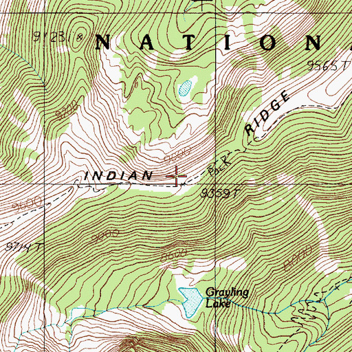 Topographic Map of Indian Ridge, MT