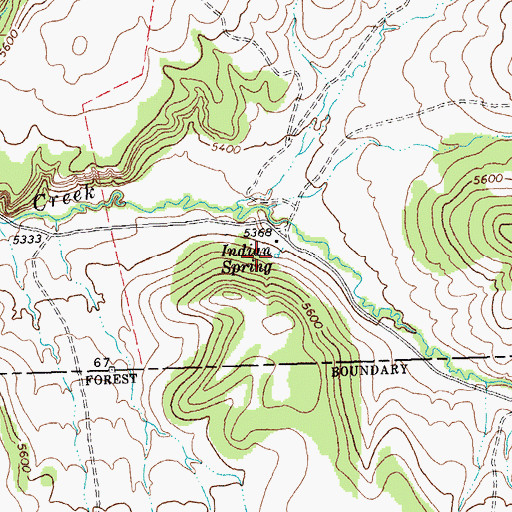 Topographic Map of Indian Spring, MT