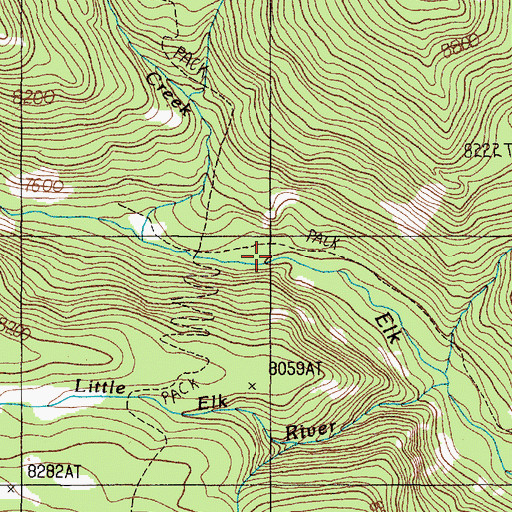 Topographic Map of Indian Spring Creek, MT