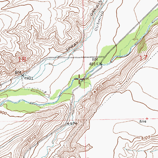 Topographic Map of Ingersoll Creek, MT
