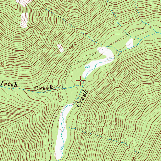 Topographic Map of Irish Creek, MT