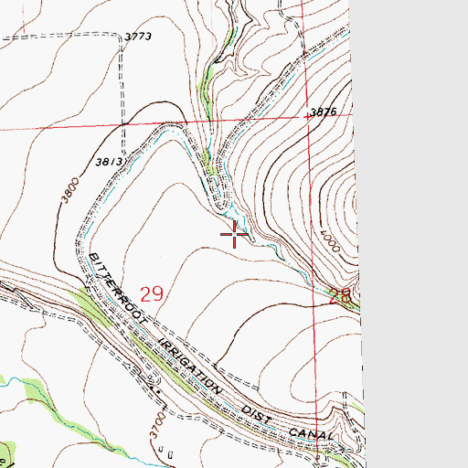 Topographic Map of Iron Cap Creek, MT