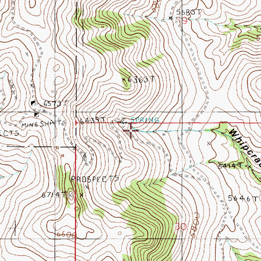 Topographic Map of Iron Mask Mine, MT