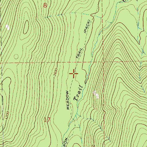 Topographic Map of Iron Meadow Trail, MT