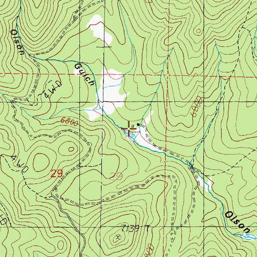 Topographic Map of Irvine Ranch, MT