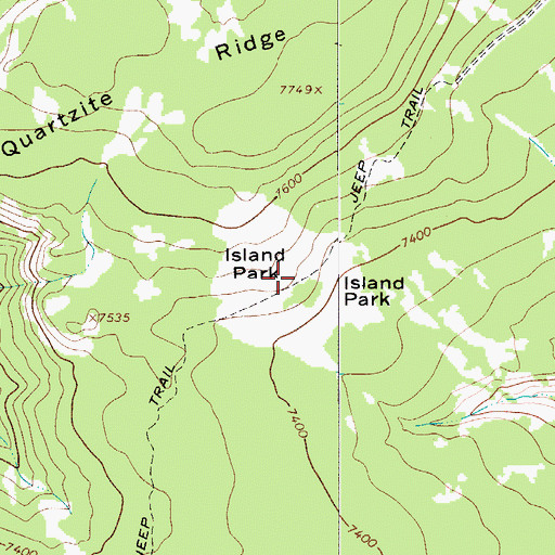 Topographic Map of Island Park, MT