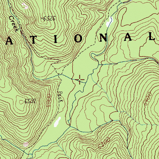 Topographic Map of Jack the Ripper Creek, MT