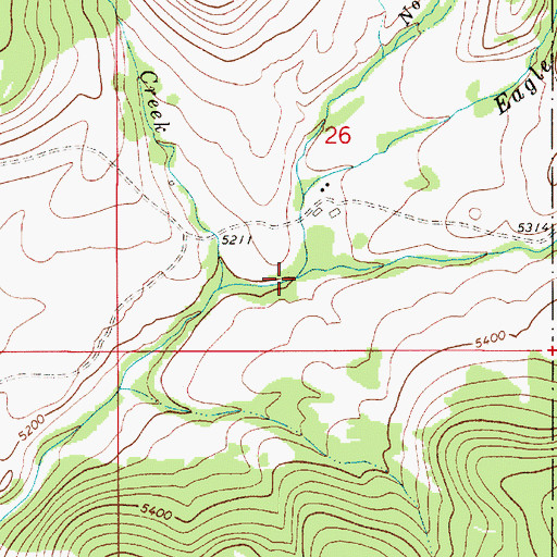 Topographic Map of Jack Creek, MT