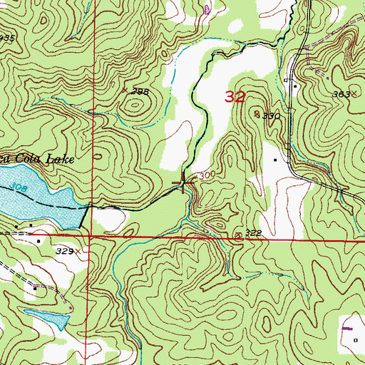 Topographic Map of Tennessee Branch, AR