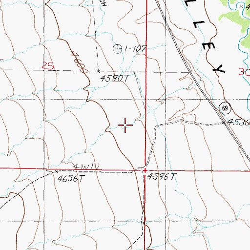 Topographic Map of Jack Gulch, MT