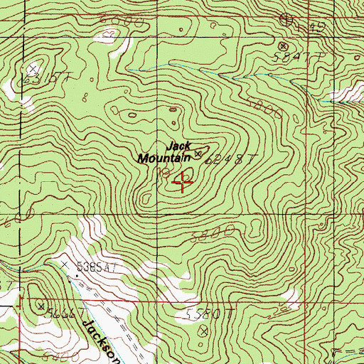 Topographic Map of Jack Mountain, MT
