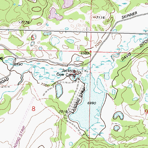 Topographic Map of Jackson Cow Camp, MT