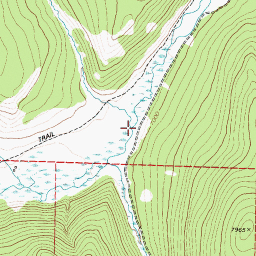 Topographic Map of Jackson Creek, MT