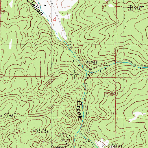 Topographic Map of Jackson Creek, MT