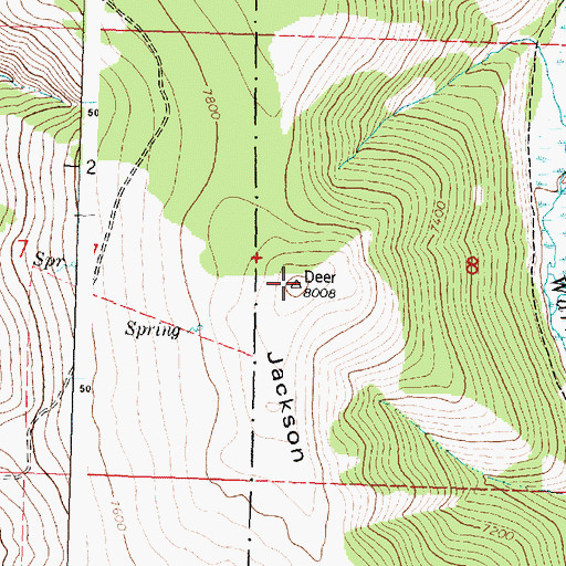 Topographic Map of Jackson Hill, MT