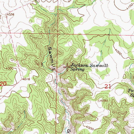 Topographic Map of Jackson Sawmill Spring, MT