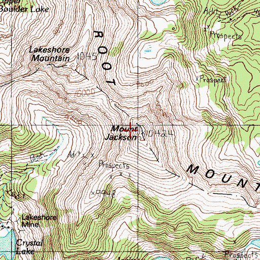 Topographic Map of Mount Jackson, MT