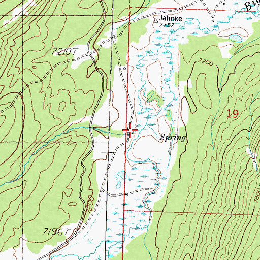 Topographic Map of Jahnke Creek, MT