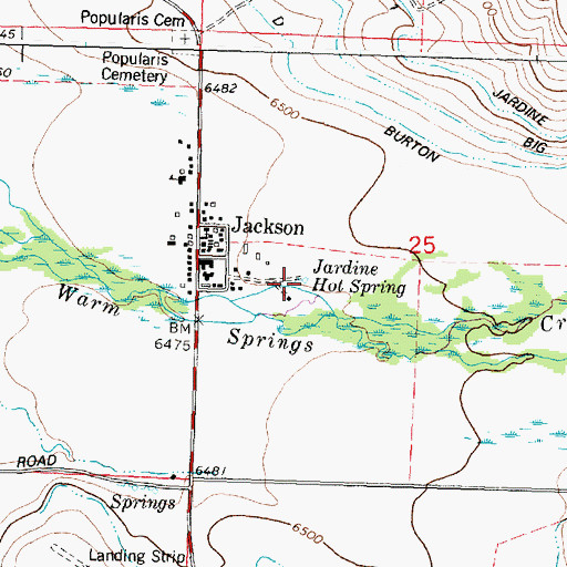 Topographic Map of Jackson Hot Springs, MT