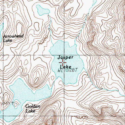 Topographic Map of Jasper Lake, MT