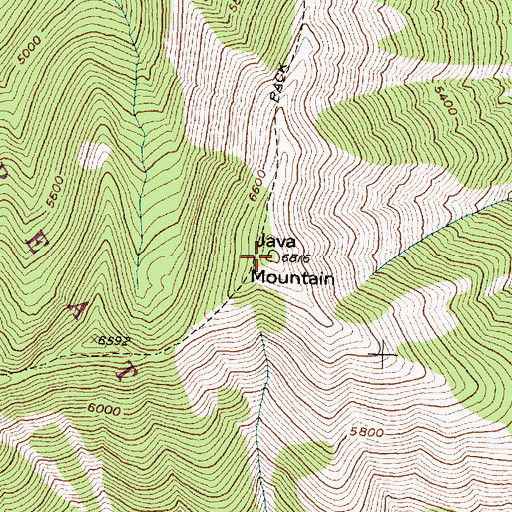 Topographic Map of Java Mountain, MT