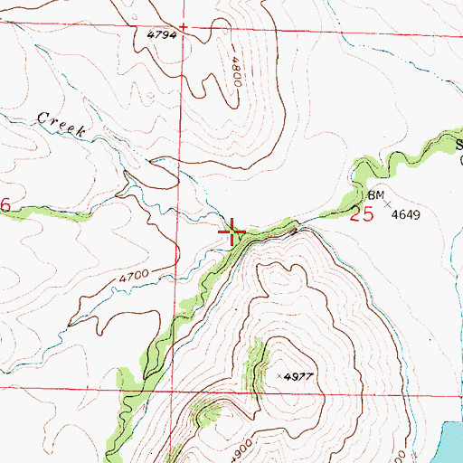 Topographic Map of Jefferson Creek, MT