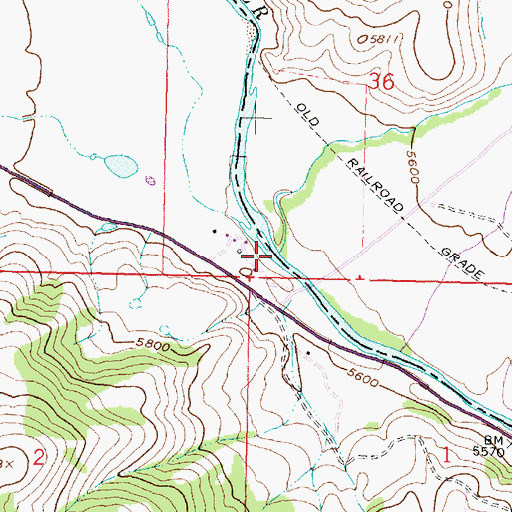 Topographic Map of Jerry Creek, MT