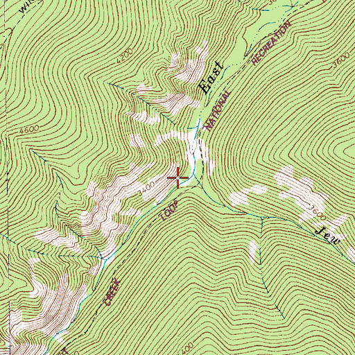 Topographic Map of Jew Creek, MT