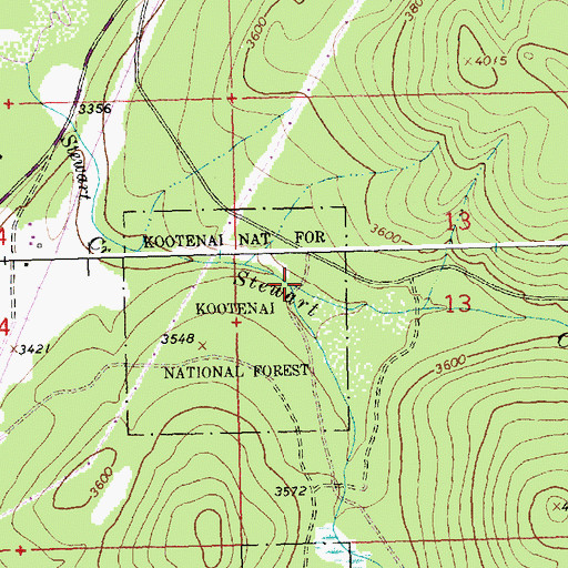 Topographic Map of Jim Creek, MT
