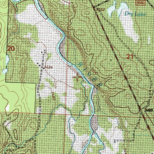 Topographic Map of Jim Creek, MT