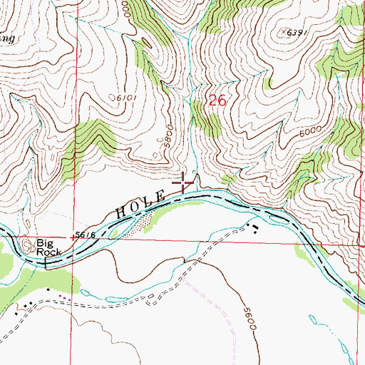 Topographic Map of Jimmie New Creek, MT