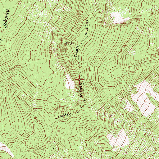 Topographic Map of Jimmie Ridge Trail, MT