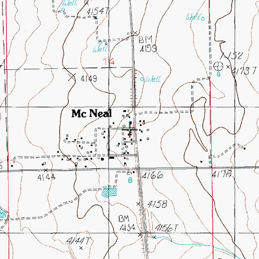 Topographic Map of McNeal, AZ