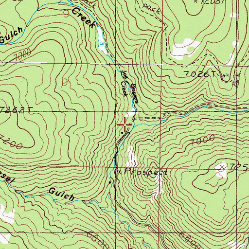 Topographic Map of Joe Bowers Creek, MT