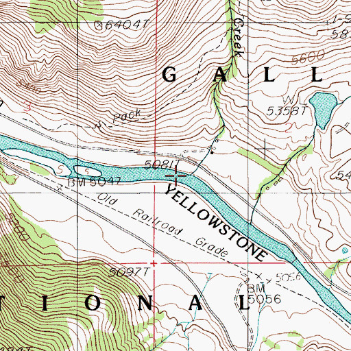 Topographic Map of Joe Brown Creek, MT