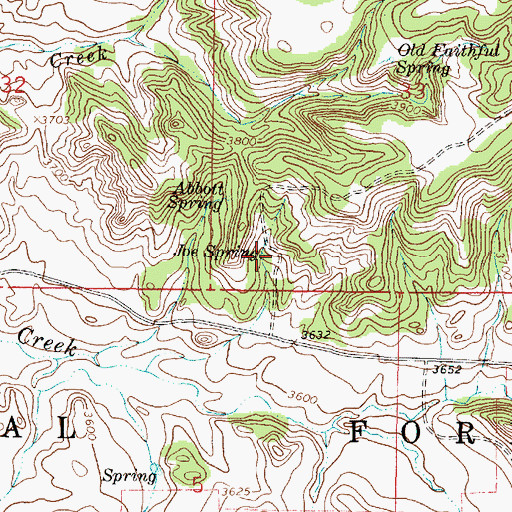 Topographic Map of Joe Spring, MT