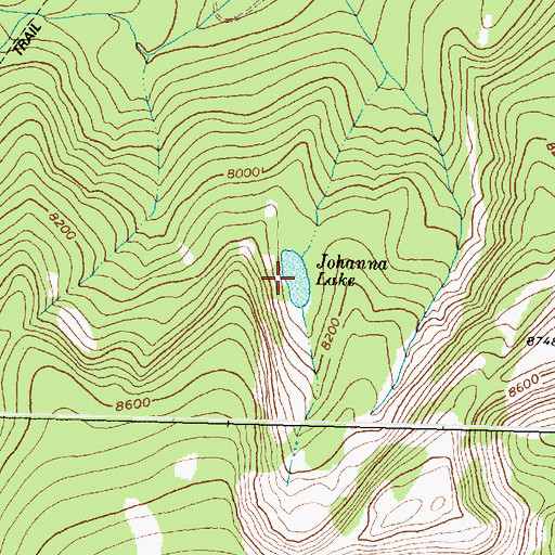 Topographic Map of Johanna Lake, MT