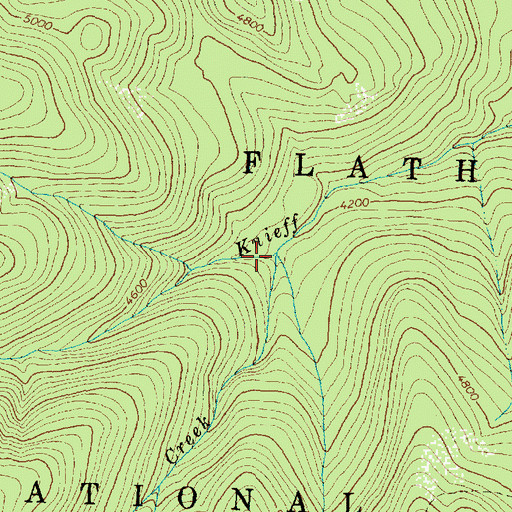 Topographic Map of John Creek, MT