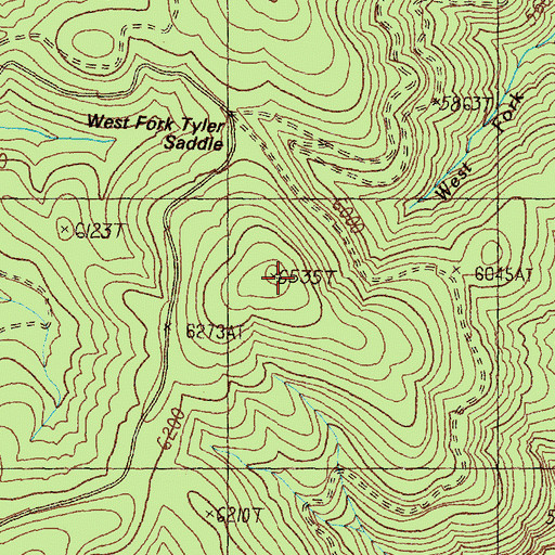 Topographic Map of John Long Trail, MT