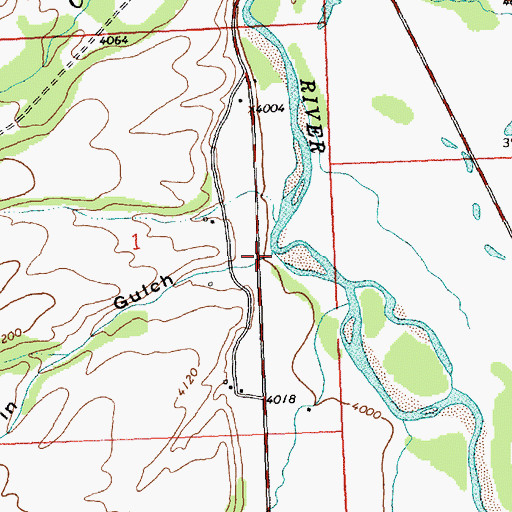 Topographic Map of John Ogrin Gulch, MT