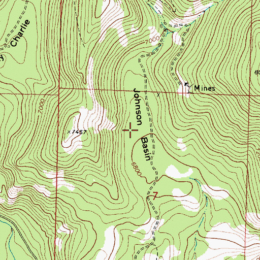 Topographic Map of Johnson Basin, MT