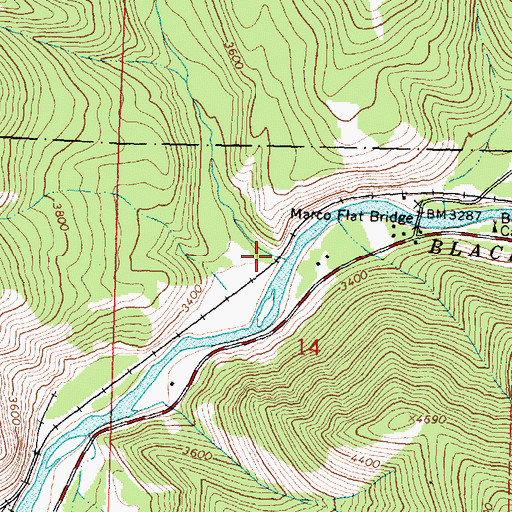 Topographic Map of Johnson Gulch, MT