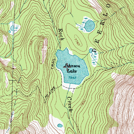 Topographic Map of Johnson Lake, MT