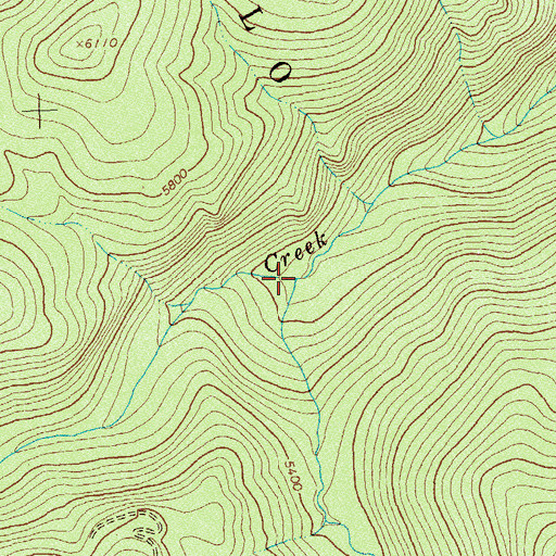 Topographic Map of Johny Creek, MT
